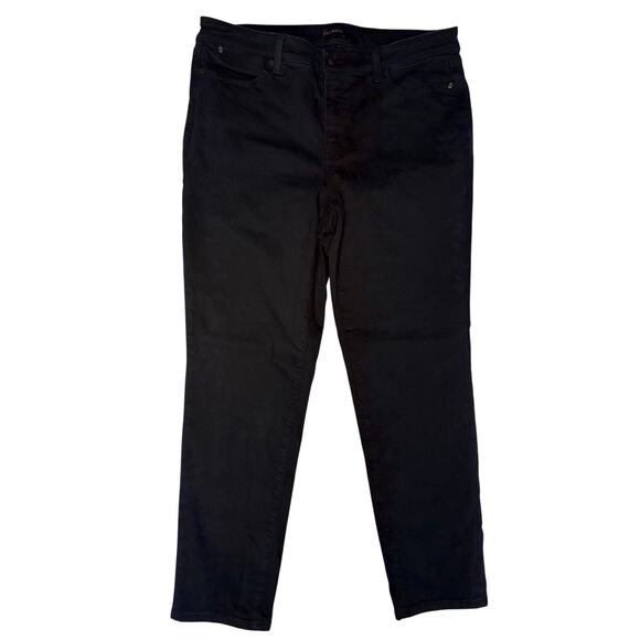 Talbots Slim Ankle Jean 14 Stretch Black Goth Tailored Soft Casual - Picture 1 of 11